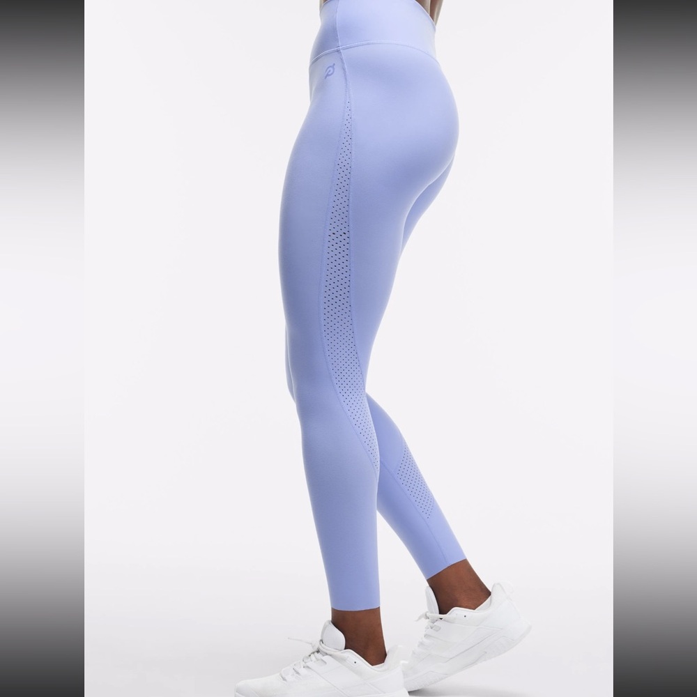 NWT Peloton Cadent Laser Perforated Legging Size XS Ice Blue Lavendar Lilac